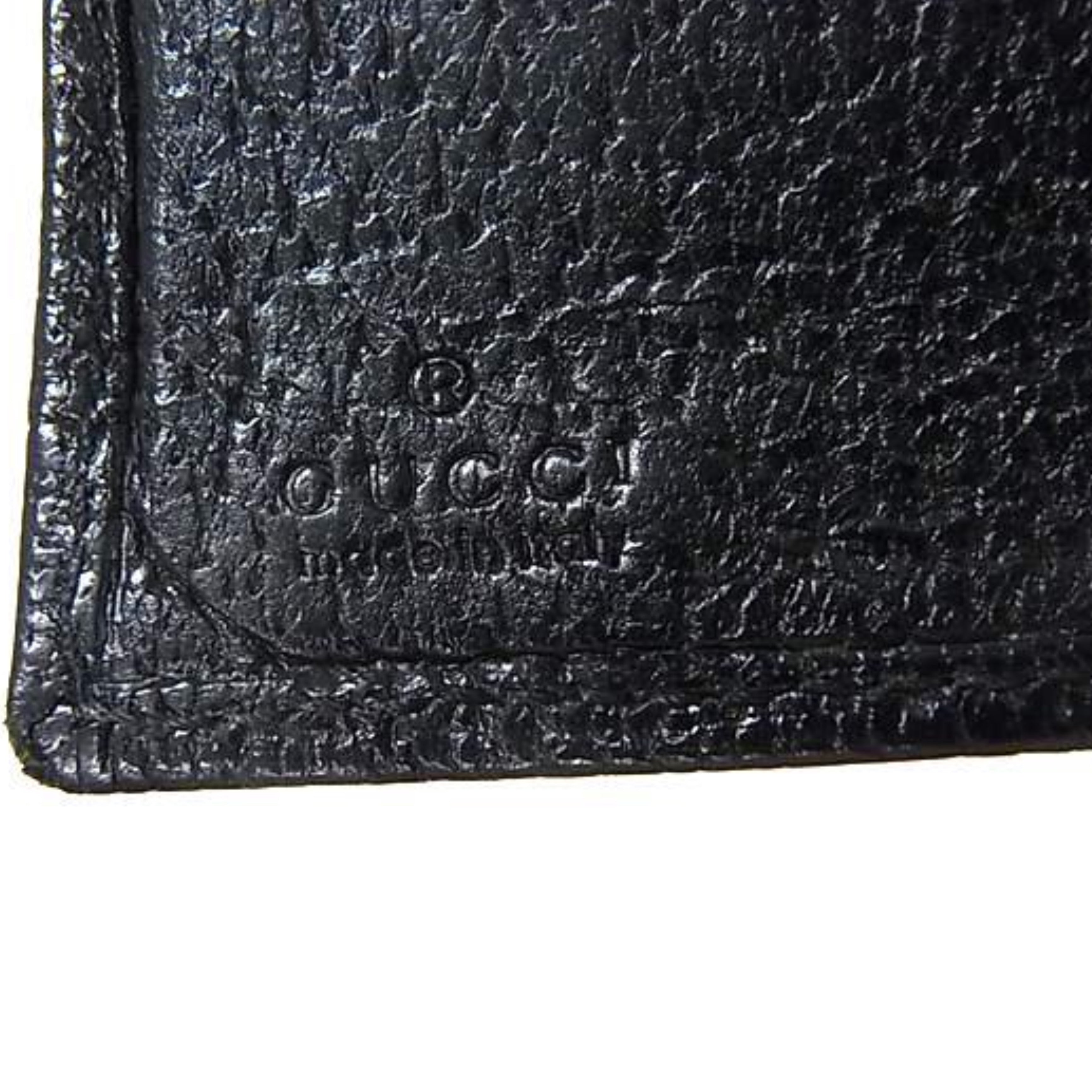 GUCCI Men’s Leather Black Bi Fold Wallet