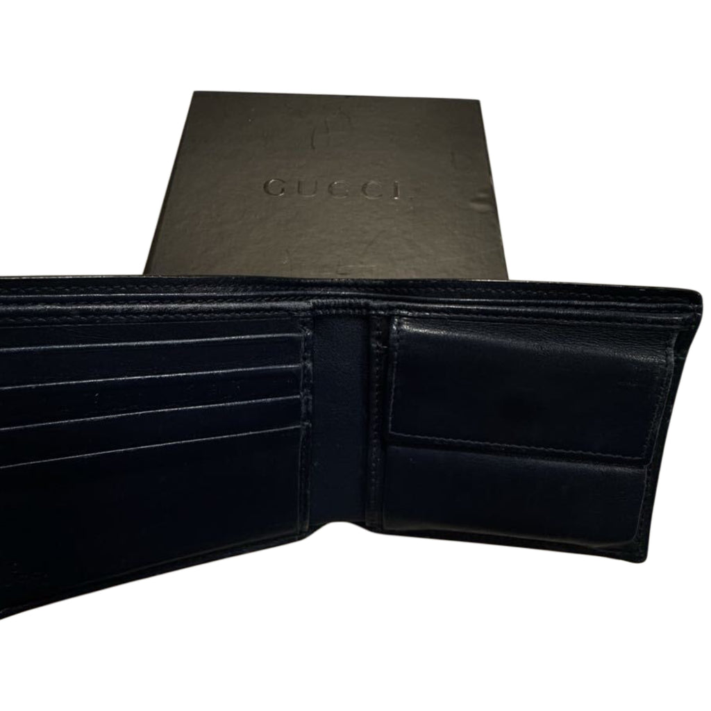 GUCCI Guccissima Men’s Navy Wallet