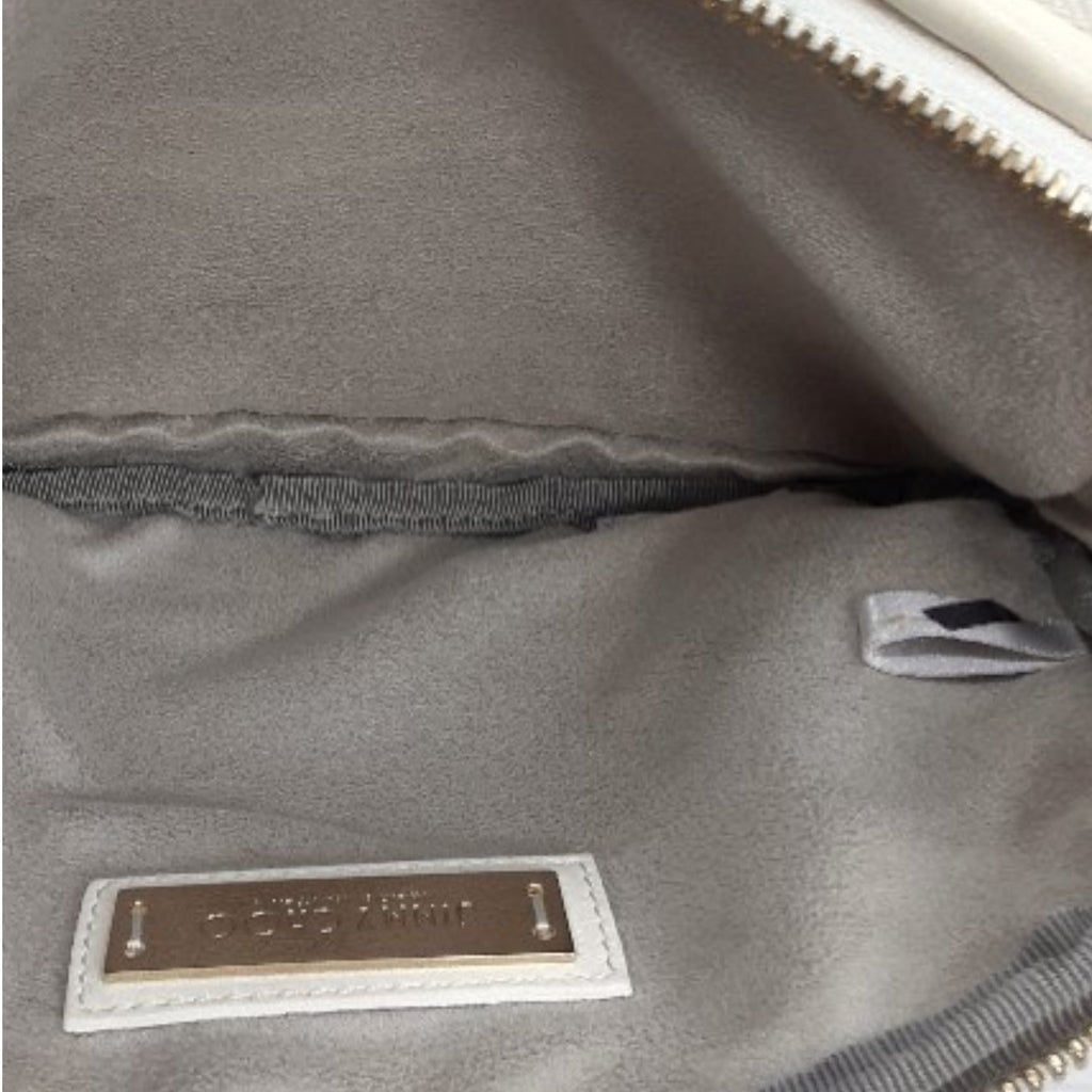 JIMMY CHOO Leather Ivory/Star Studded Shoulder Bag