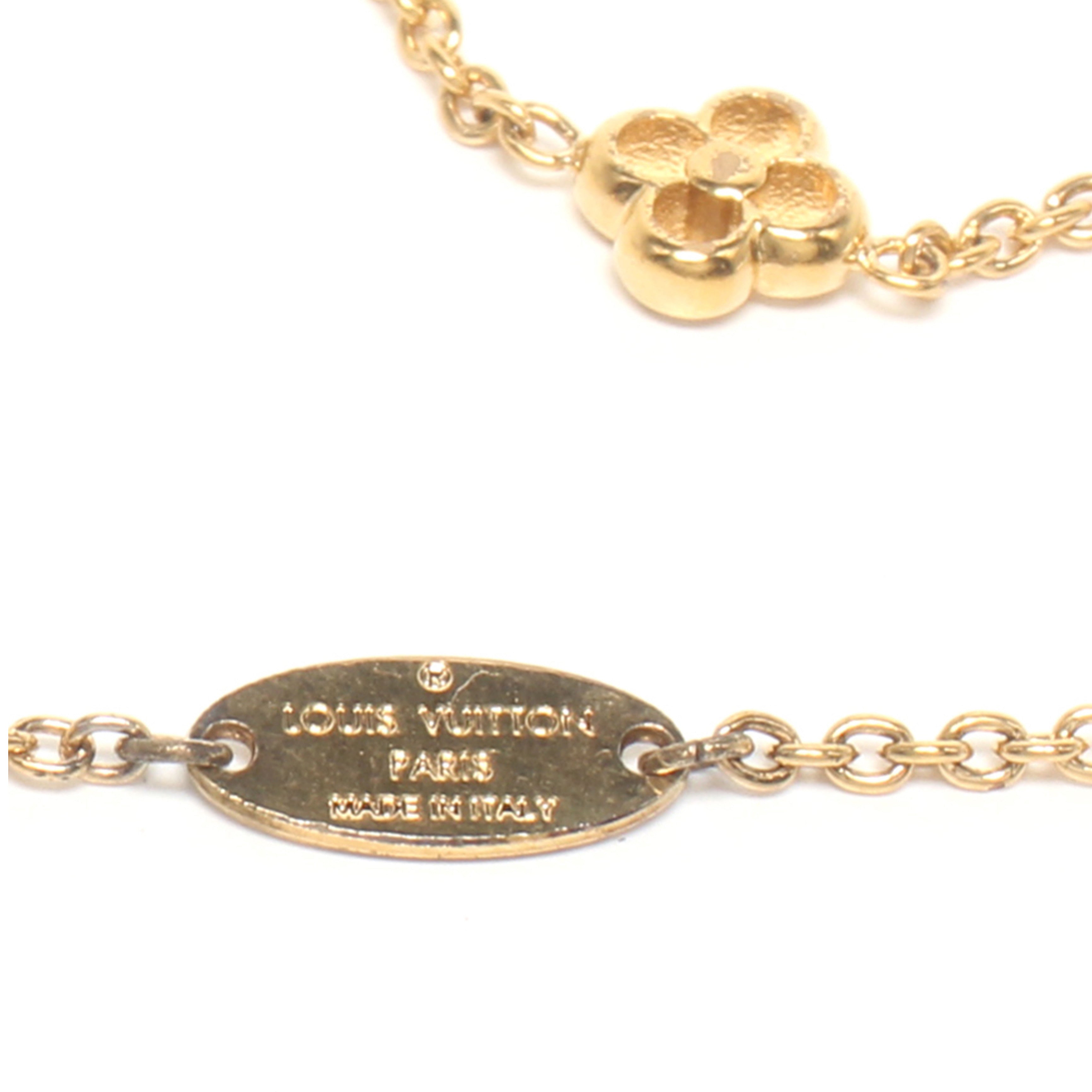 LOUIS VUITTON Flower Full Necklace Gold