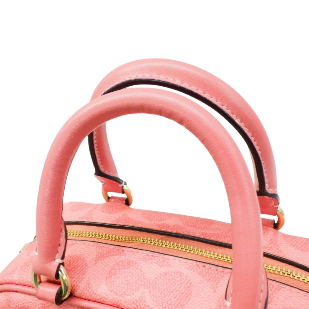 Coach x Peanuts Lucy Satchel Crossbody CBJ62 Bright Coral