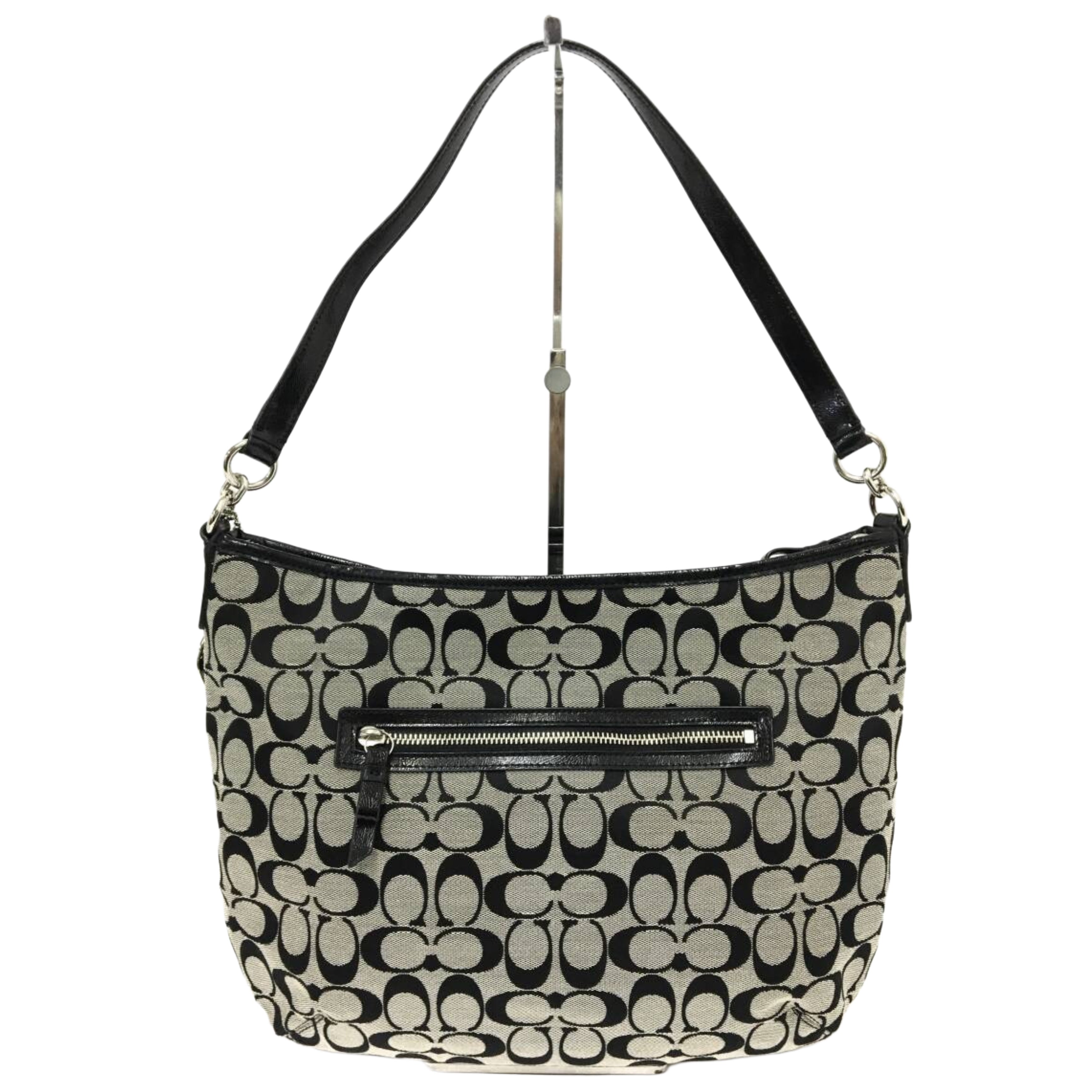 Coach Signature Stripe Jacquard Hobo Bag