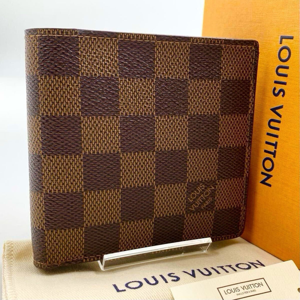LOUIS VUITTON Damier Ebene Marco Bi Fold Wallet