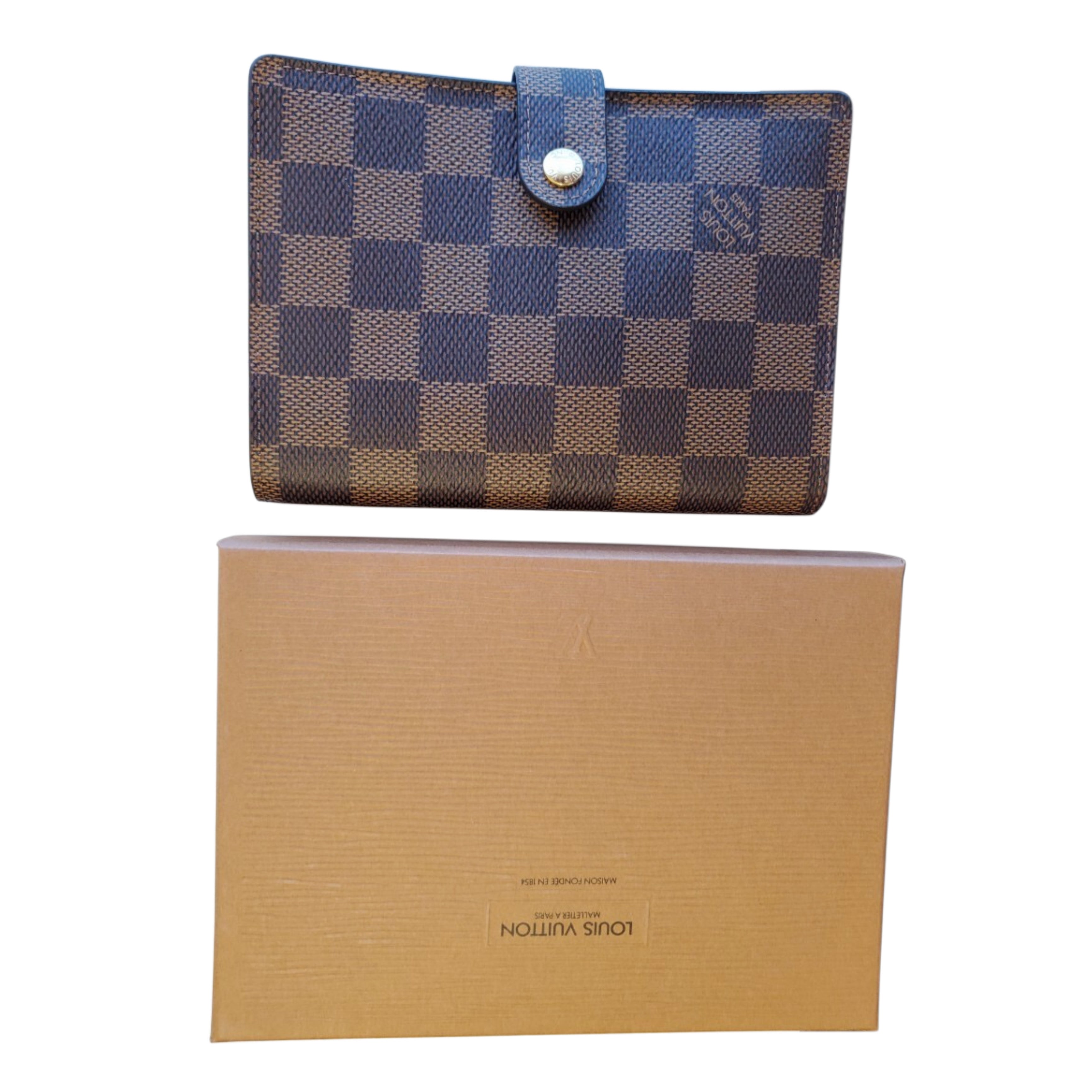 LOUIS VUITTON Damier Ebene Small Ring Agenda Cover