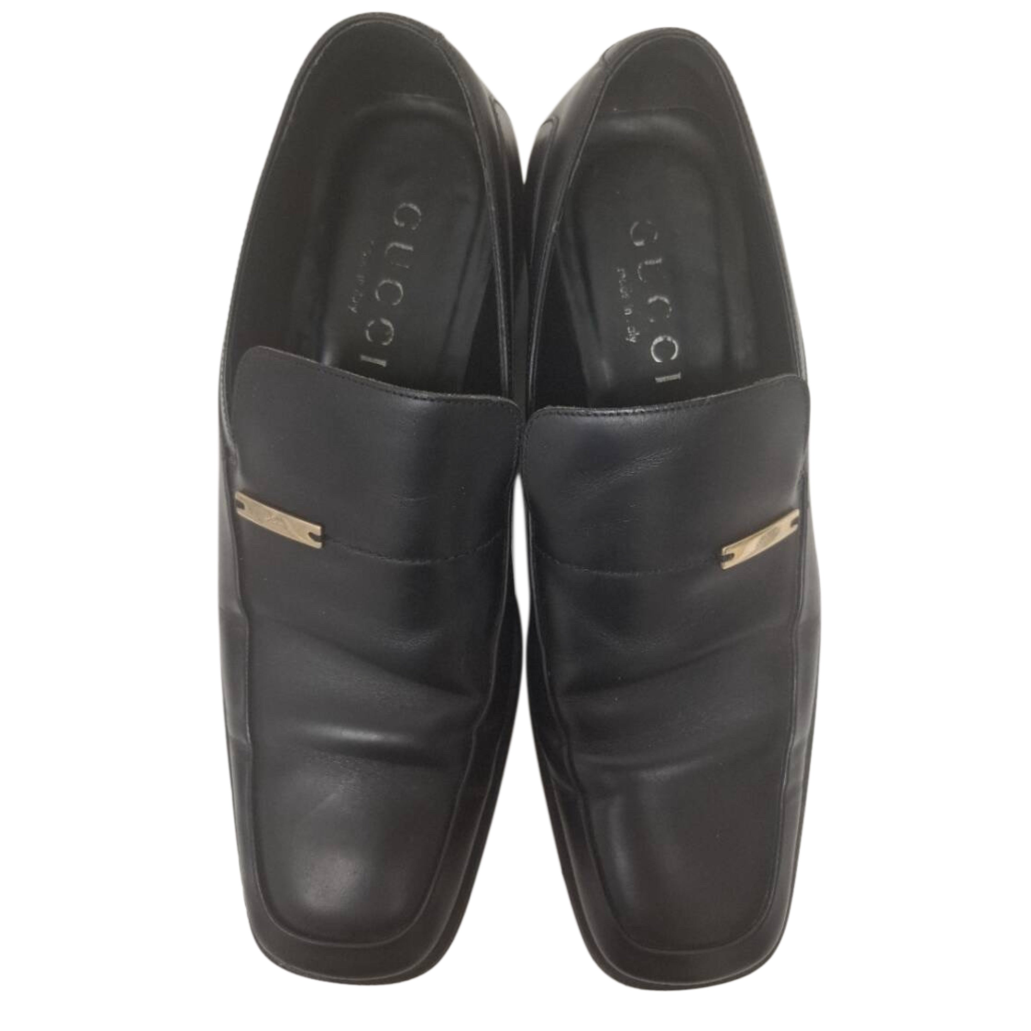 Gucci Mens Leather Shoes Black  42.5E