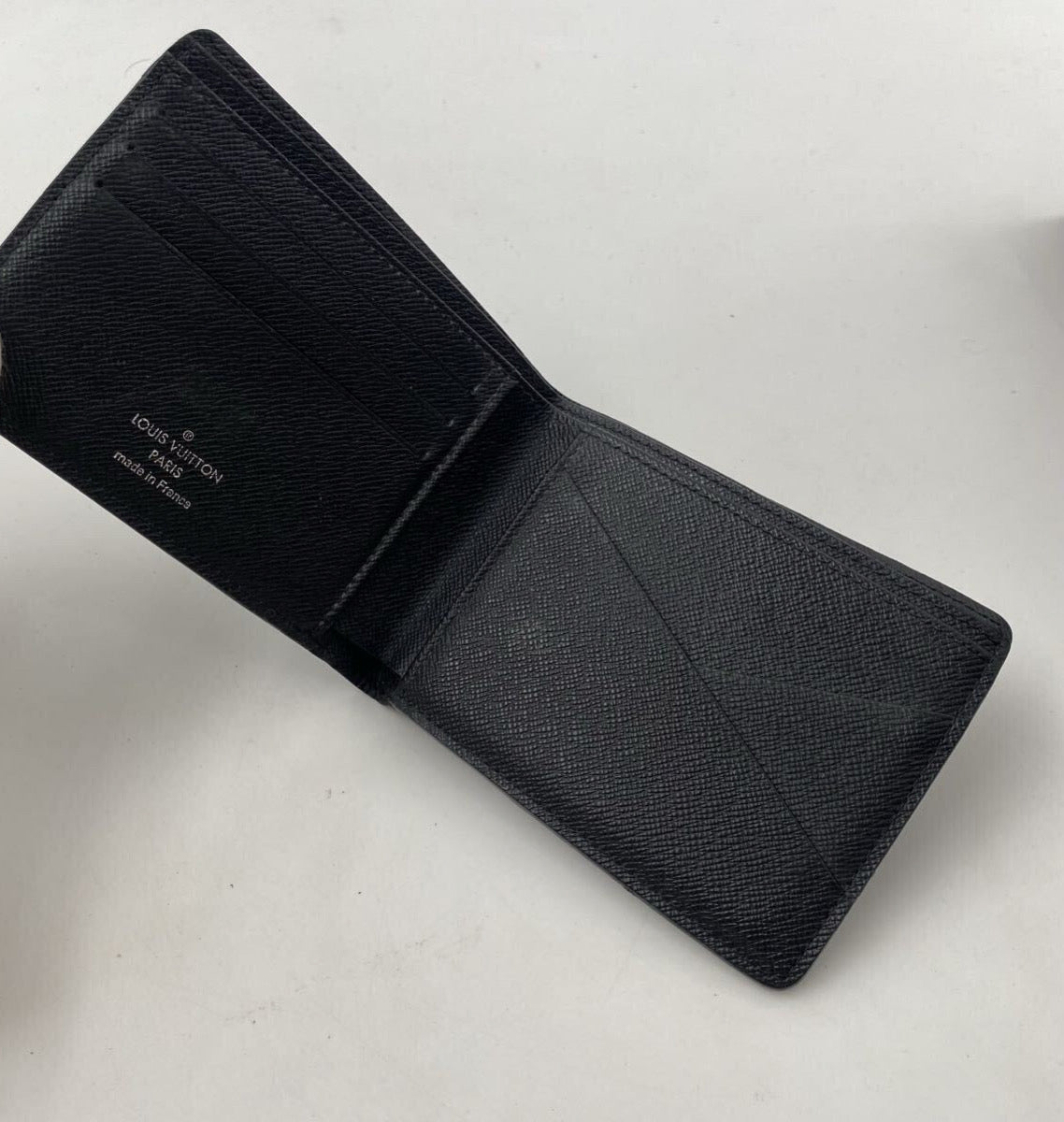 LOUIS VUITTON Monogram Eclipse Noir Bi-Fold Wallet $450  Very Good Condition