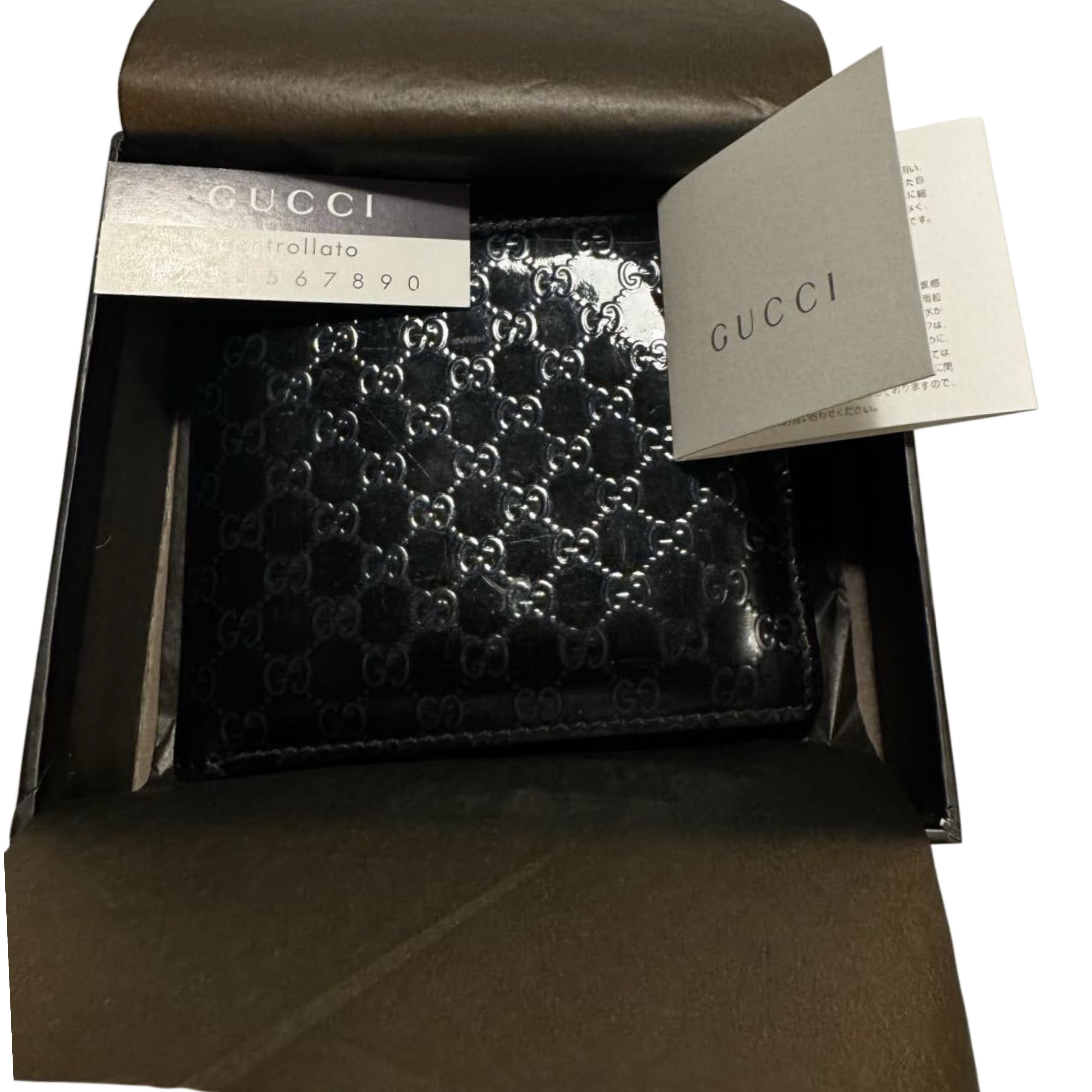 GUCCI Guccissima Men’s Navy Wallet