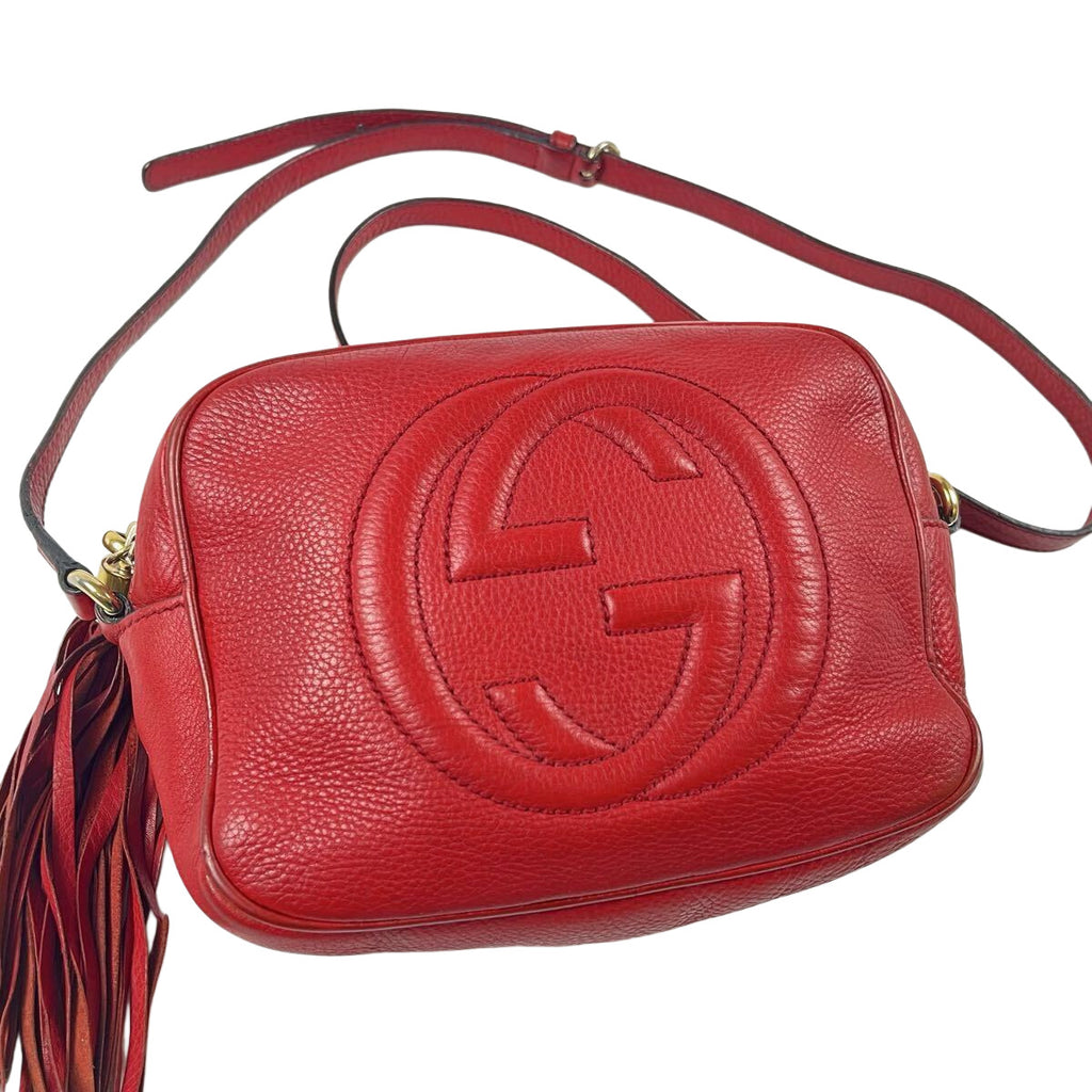 Gucci Red Soho Leather Disco Bag