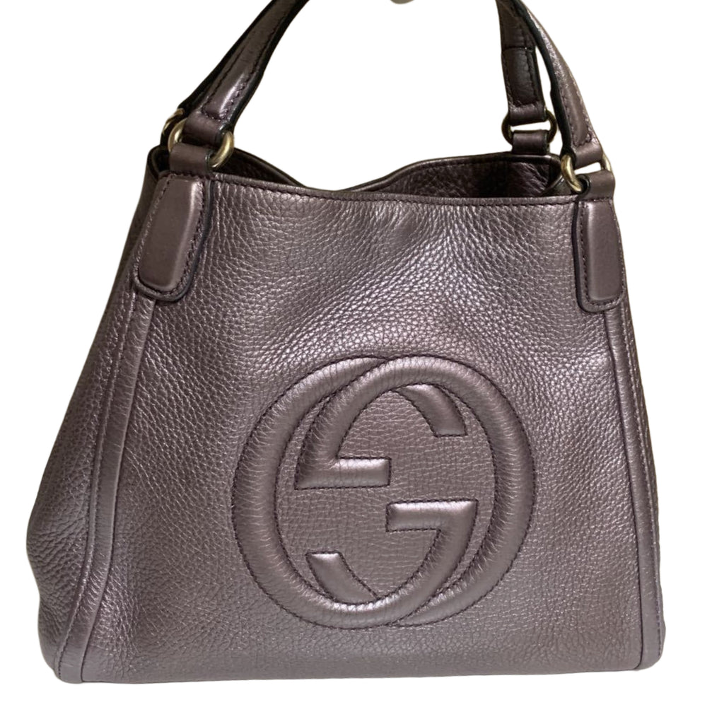 Gucci Soho Purple Leather Handbag