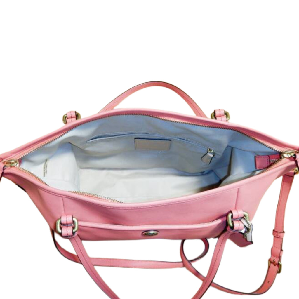 Coach Pink Peyton Leather Pocket Tote Bag