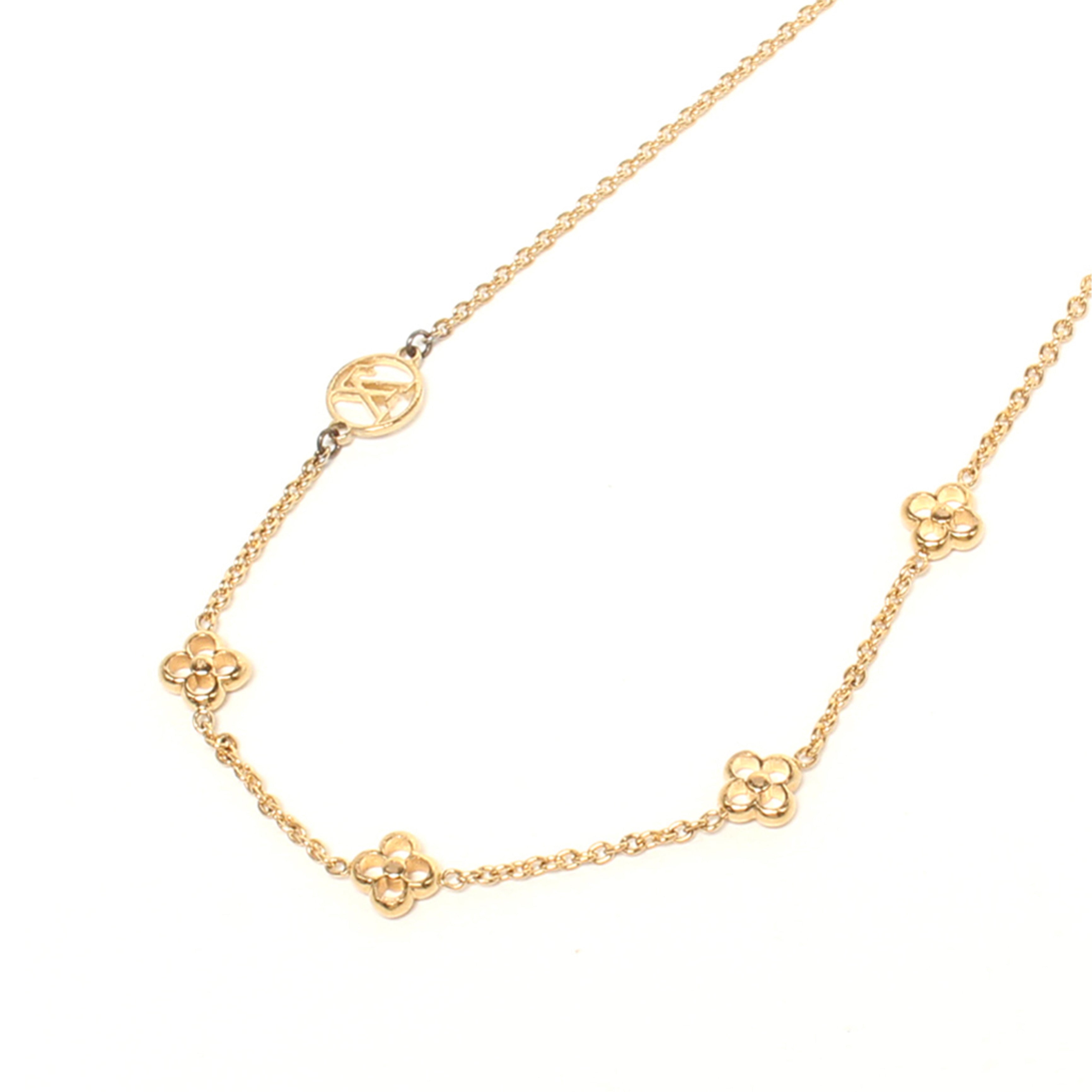 LOUIS VUITTON Flower Full Necklace Gold