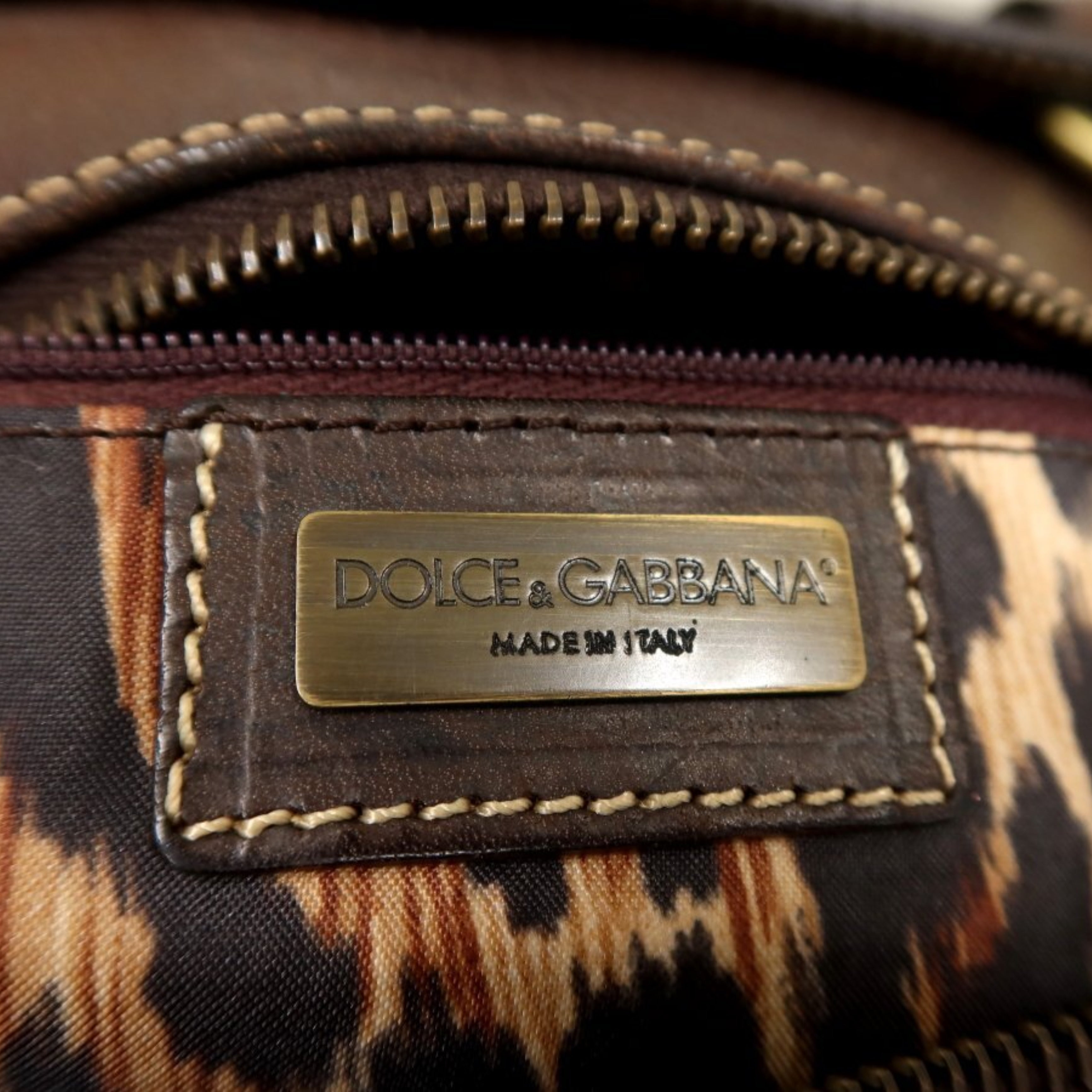 DOLCE & GABBANA Leather Belted Handbag