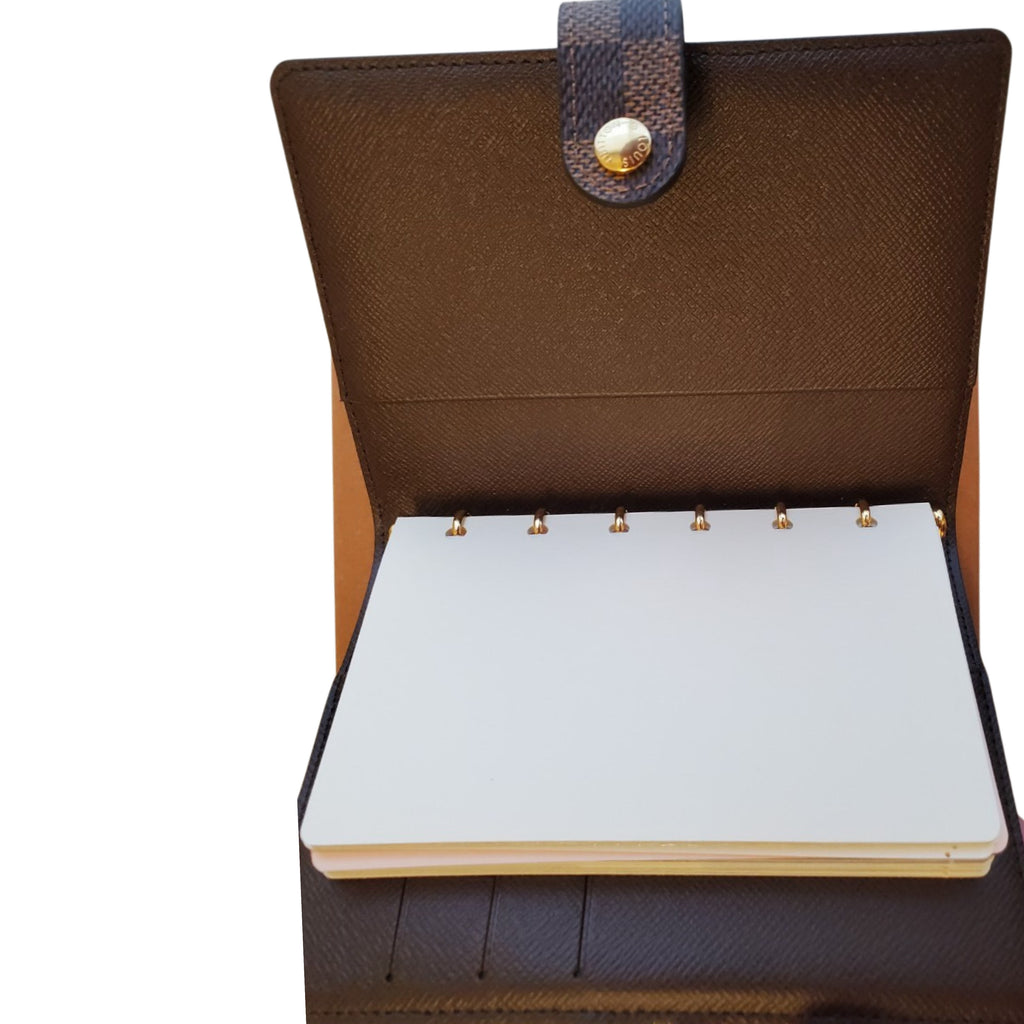 LOUIS VUITTON Damier Ebene Small Ring Agenda Cover