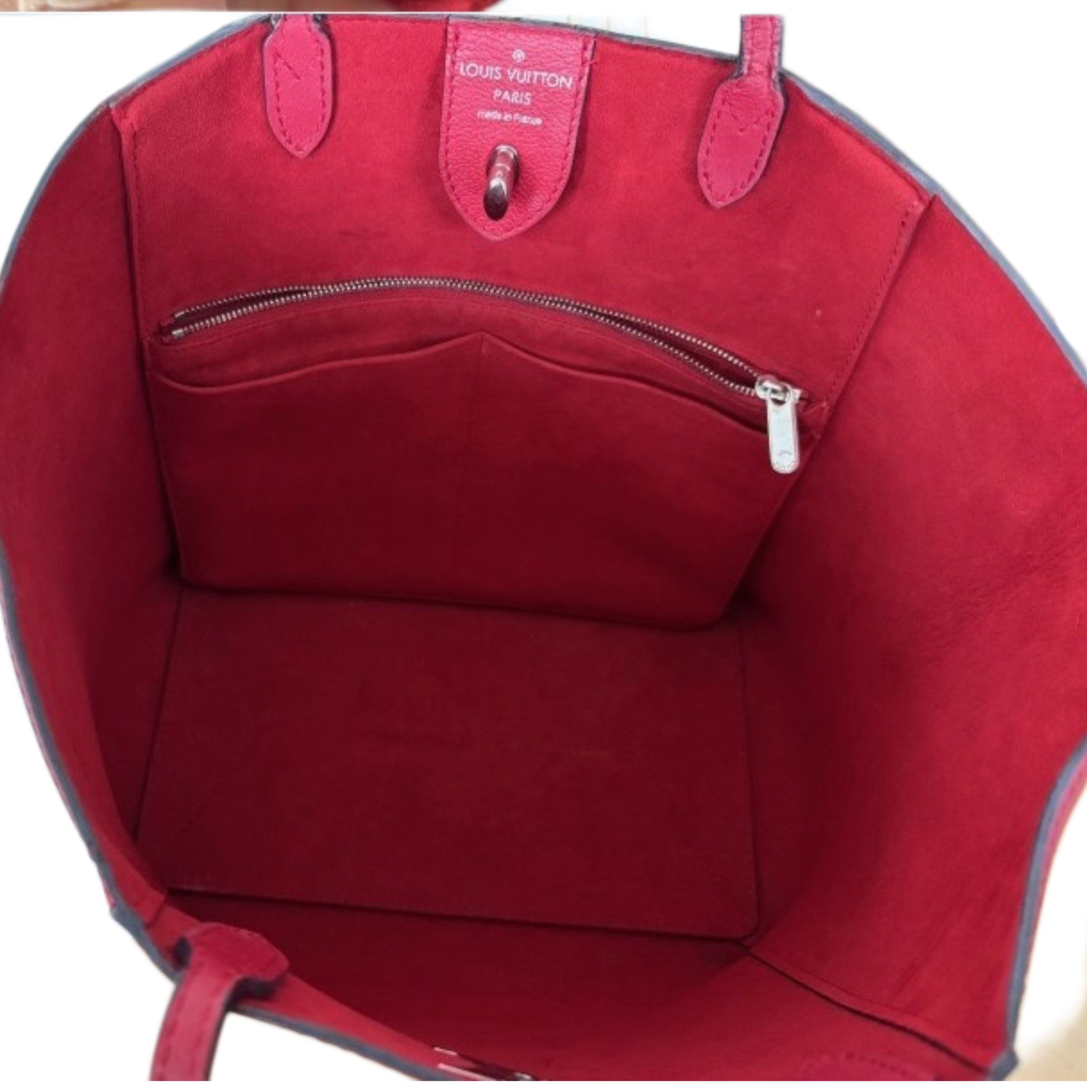 Louis Vuitton Red Lockme Cabas Tote Shoulder Bag