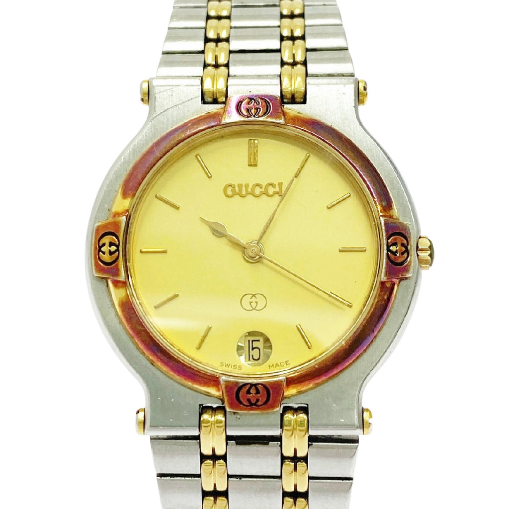 Gucci 9000M Gold Dial Watch