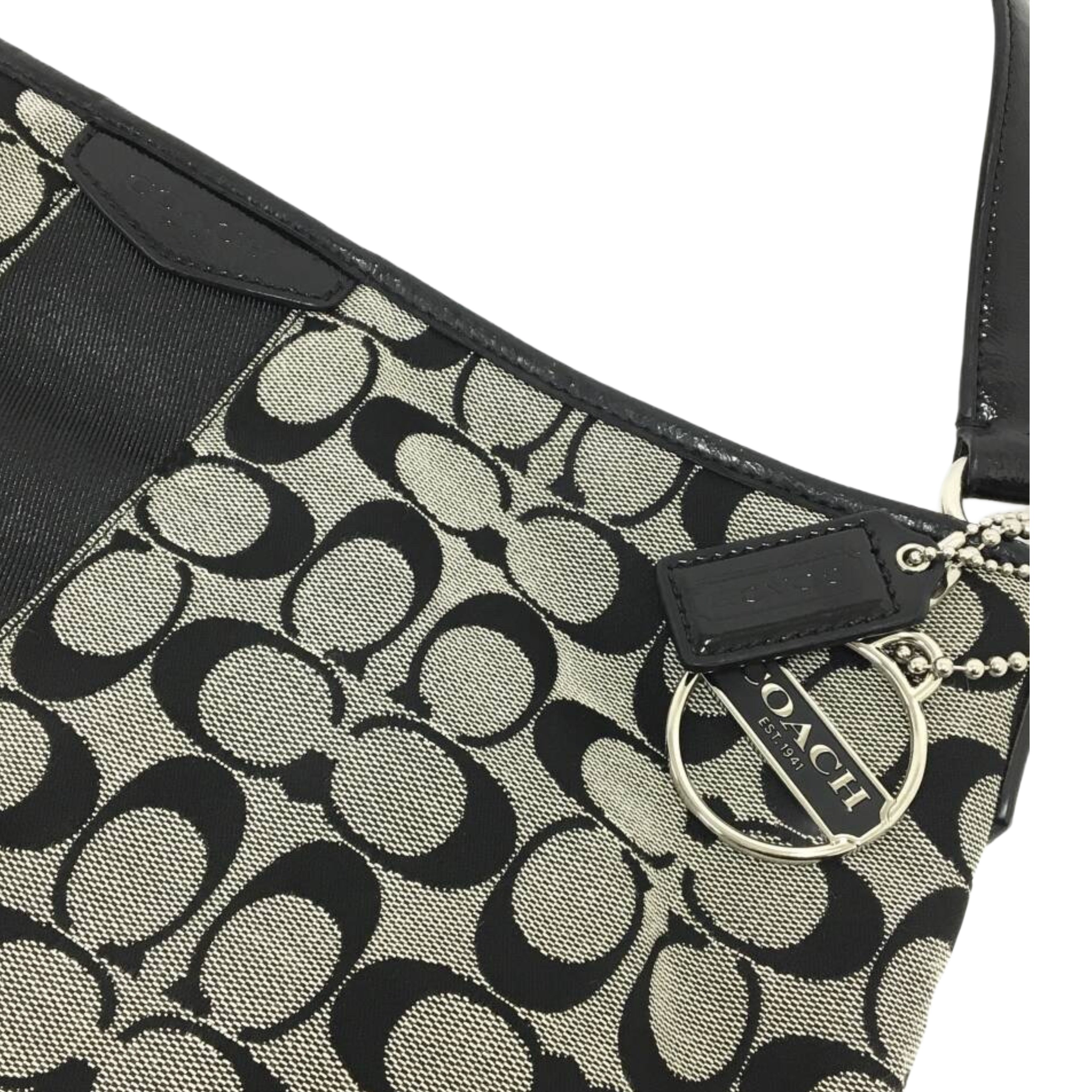 Coach Signature Stripe Jacquard Hobo Bag