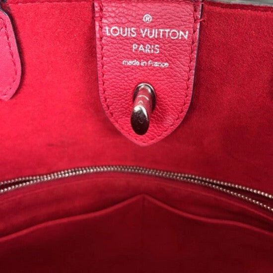 Louis Vuitton Red Lockme Cabas Tote Shoulder Bag