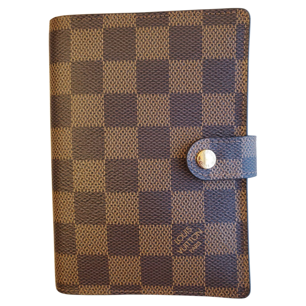 LOUIS VUITTON Damier Ebene Small Ring Agenda Cover