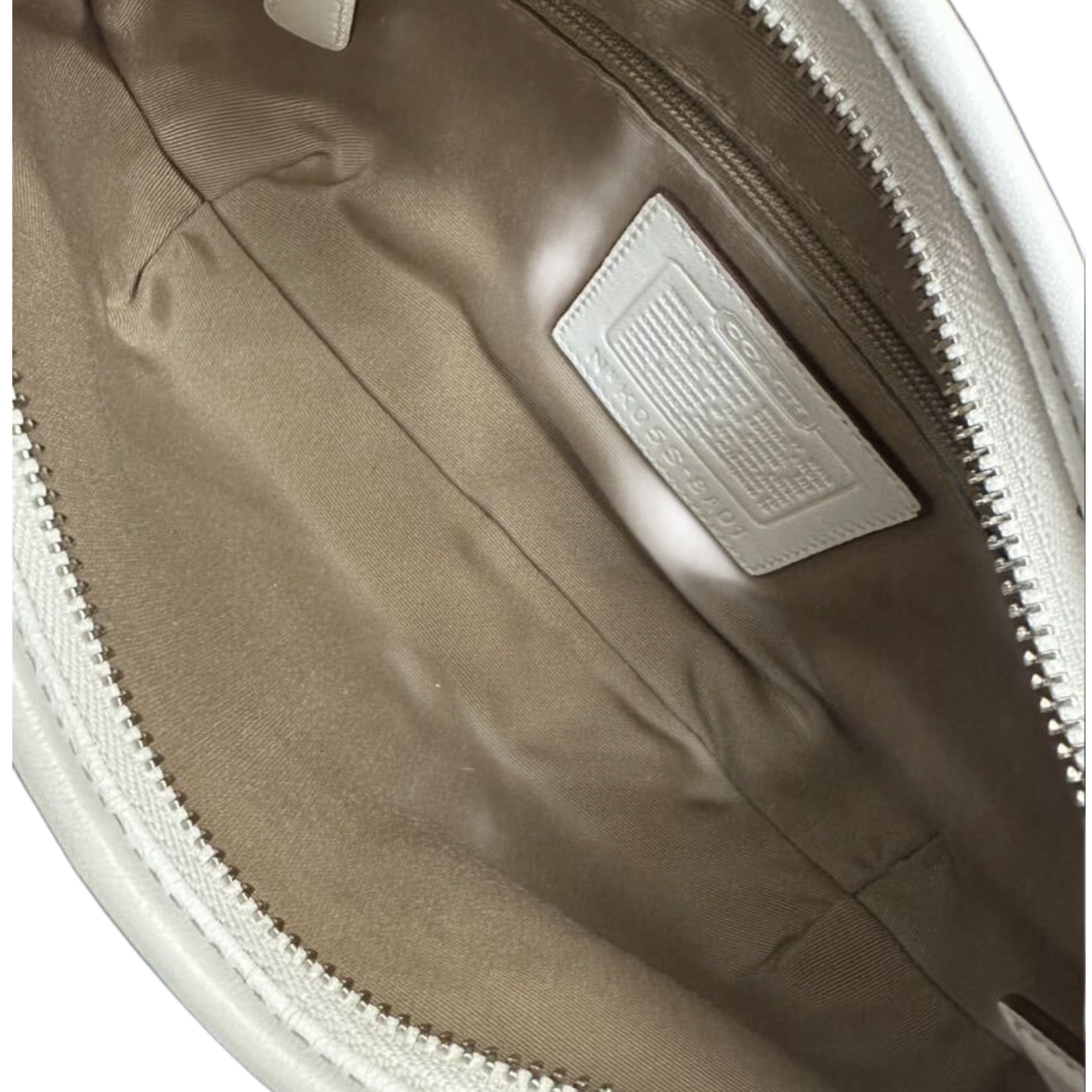 Coach Mini Ivory Leather Hobo Bag