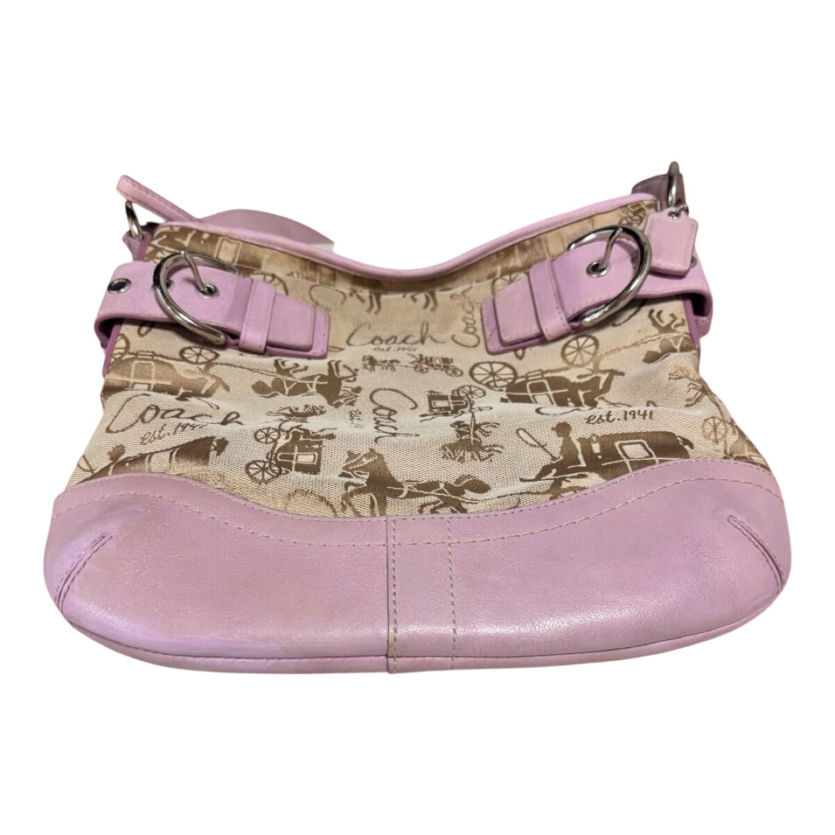 Coach Pink Horse and Carriage Shoulder Bag