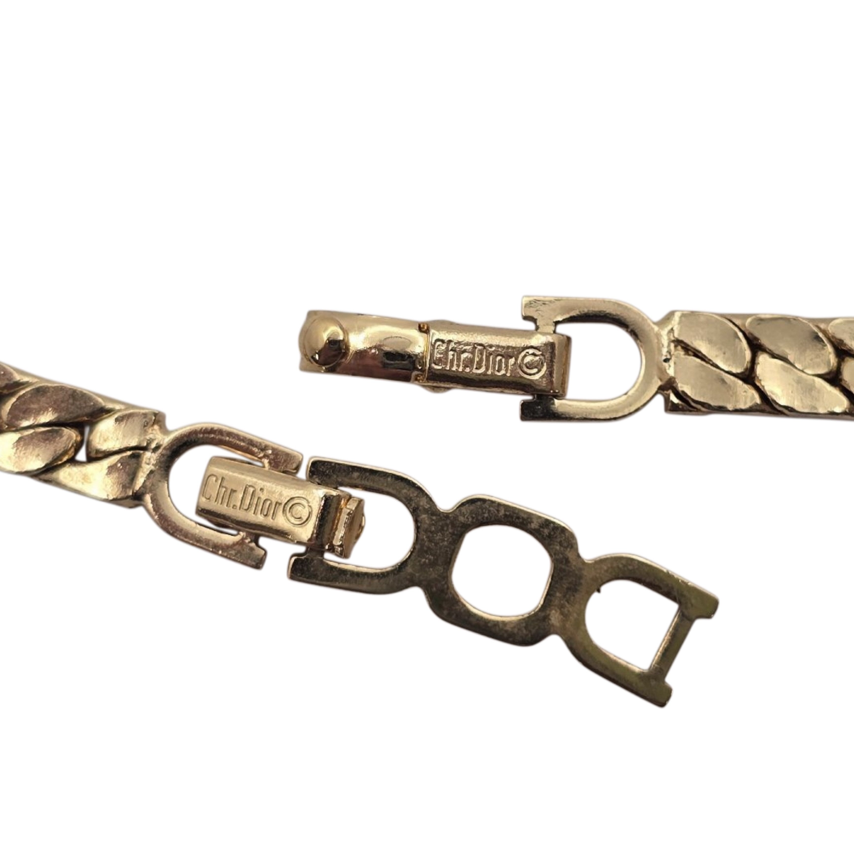 CHRISTIAN DIOR Gripoix Emerald Necklace