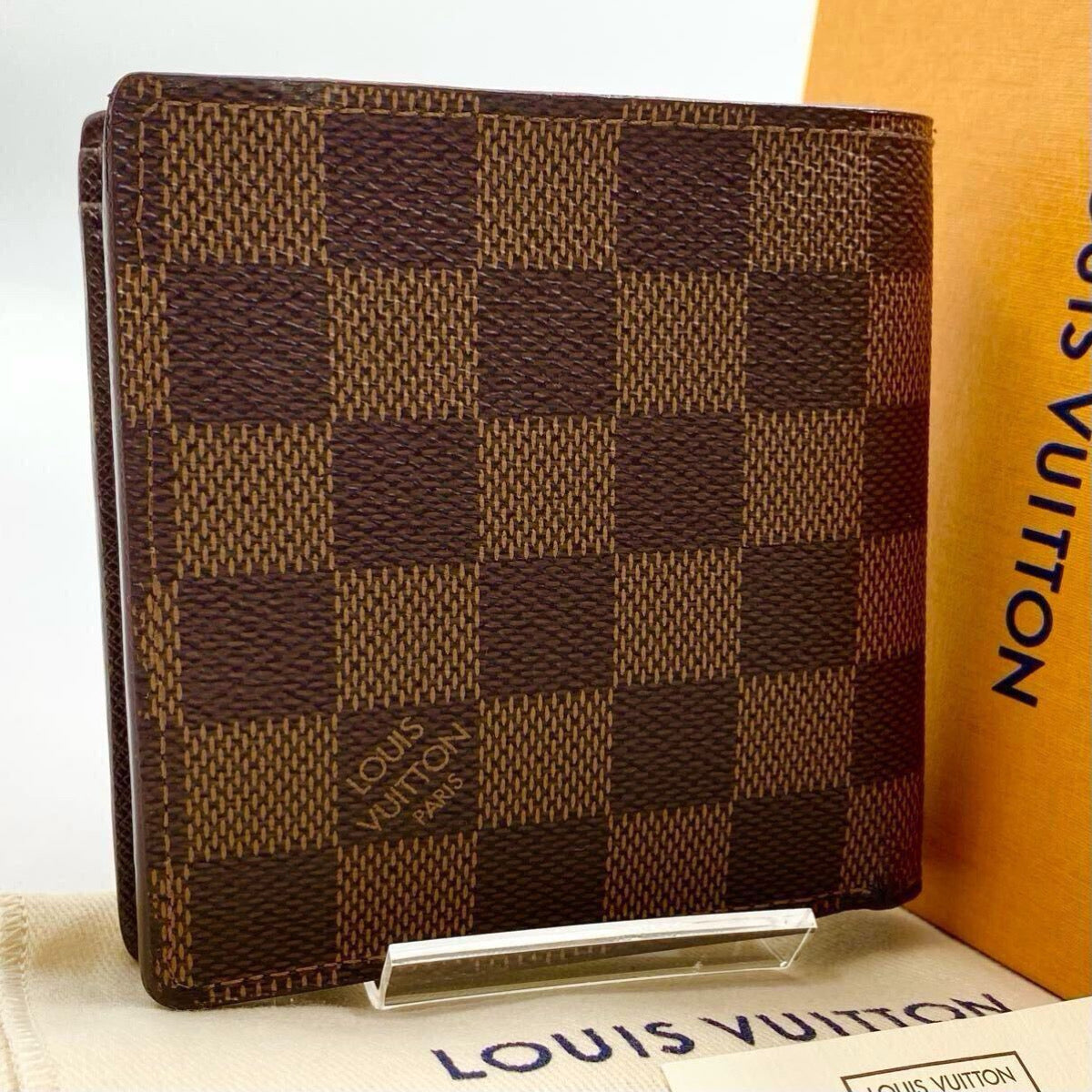 LOUIS VUITTON Damier Ebene Marco Bi Fold Wallet