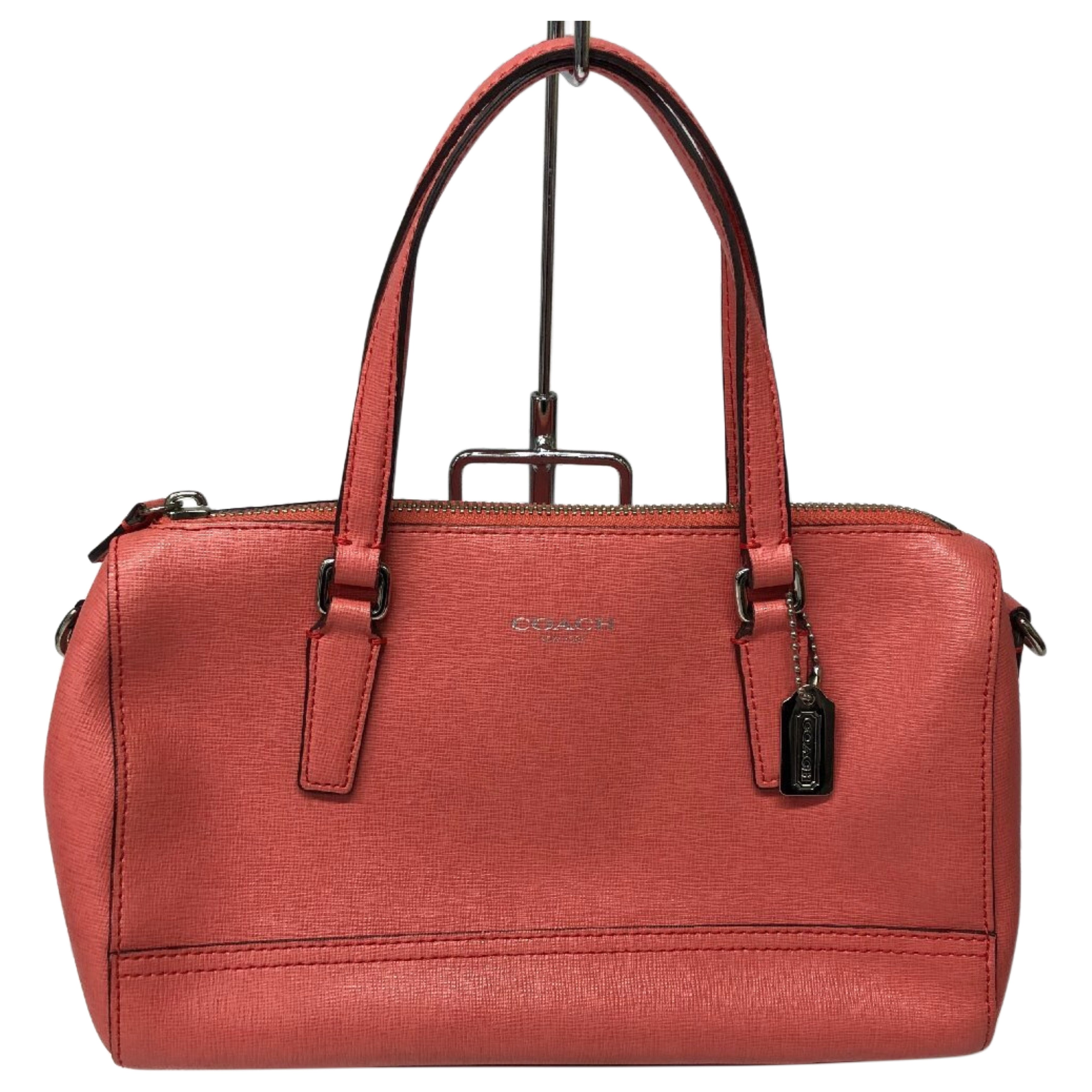 Coach Leather 2 Way Mini Boston Bag Pink