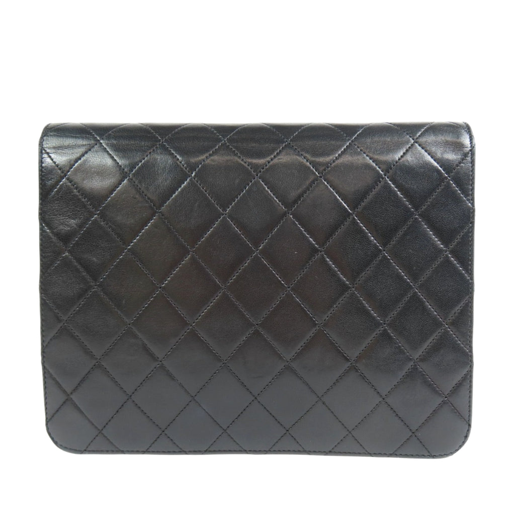 Chanel Coco Mark Matelassé Lambskin Chain Black Shoulder Bag