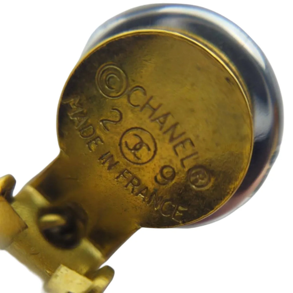 CHANEL Pearl Earrings Coco Mark CC