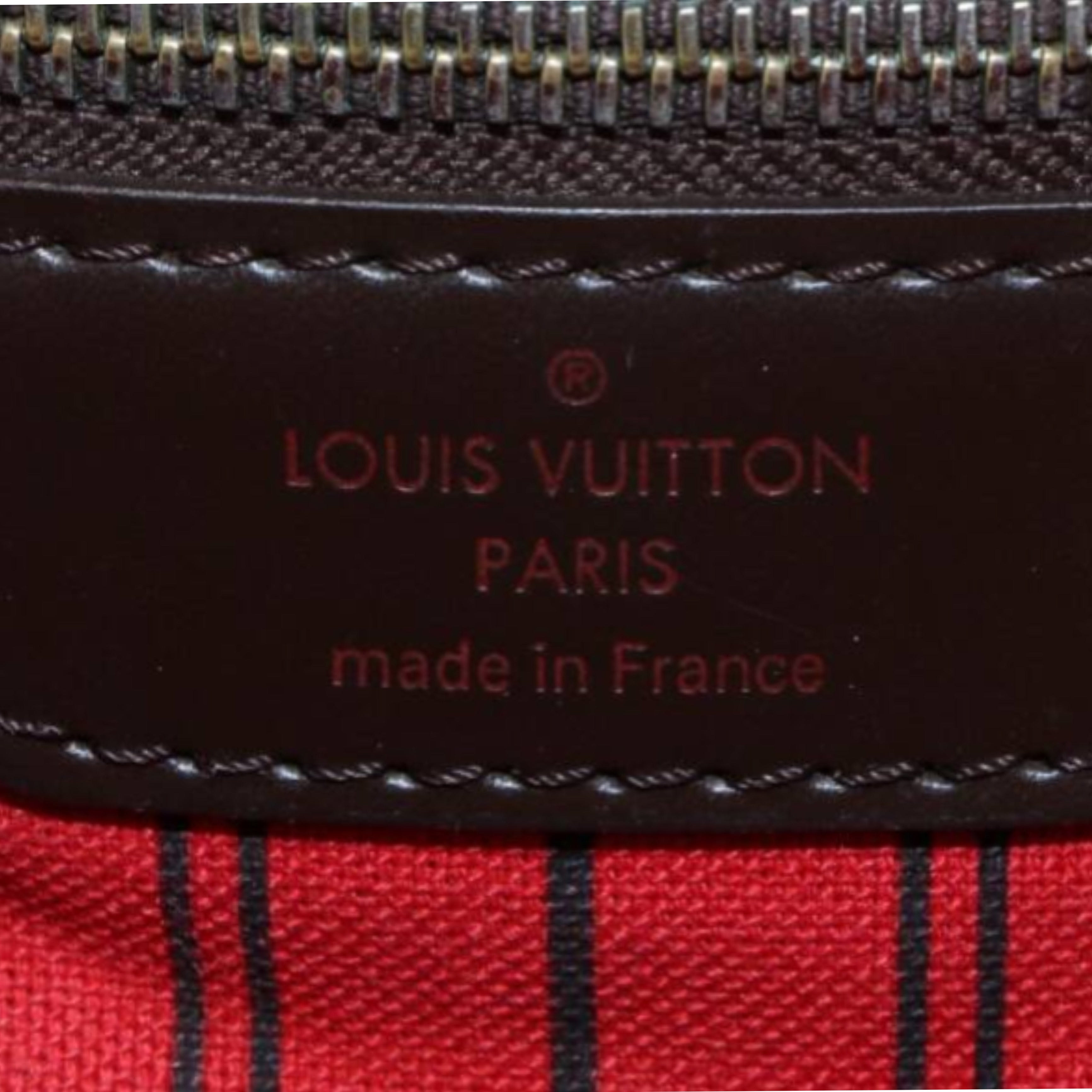 Louis Vuitton Damier Ebene Neverfull MM Tote Bag