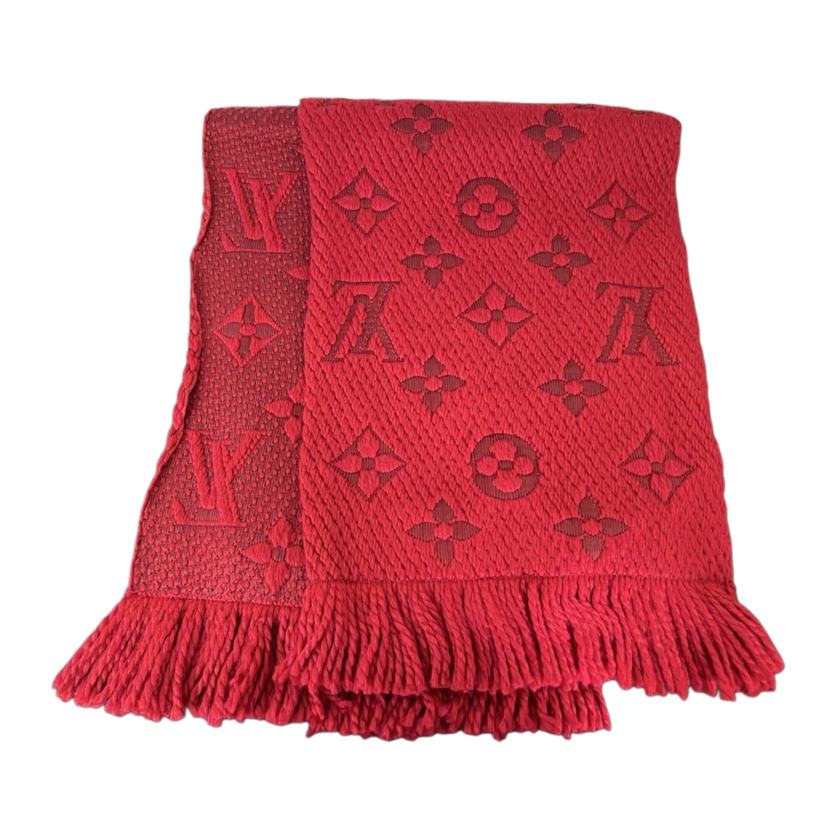 Louis Vuitton Monogram Scarf Red