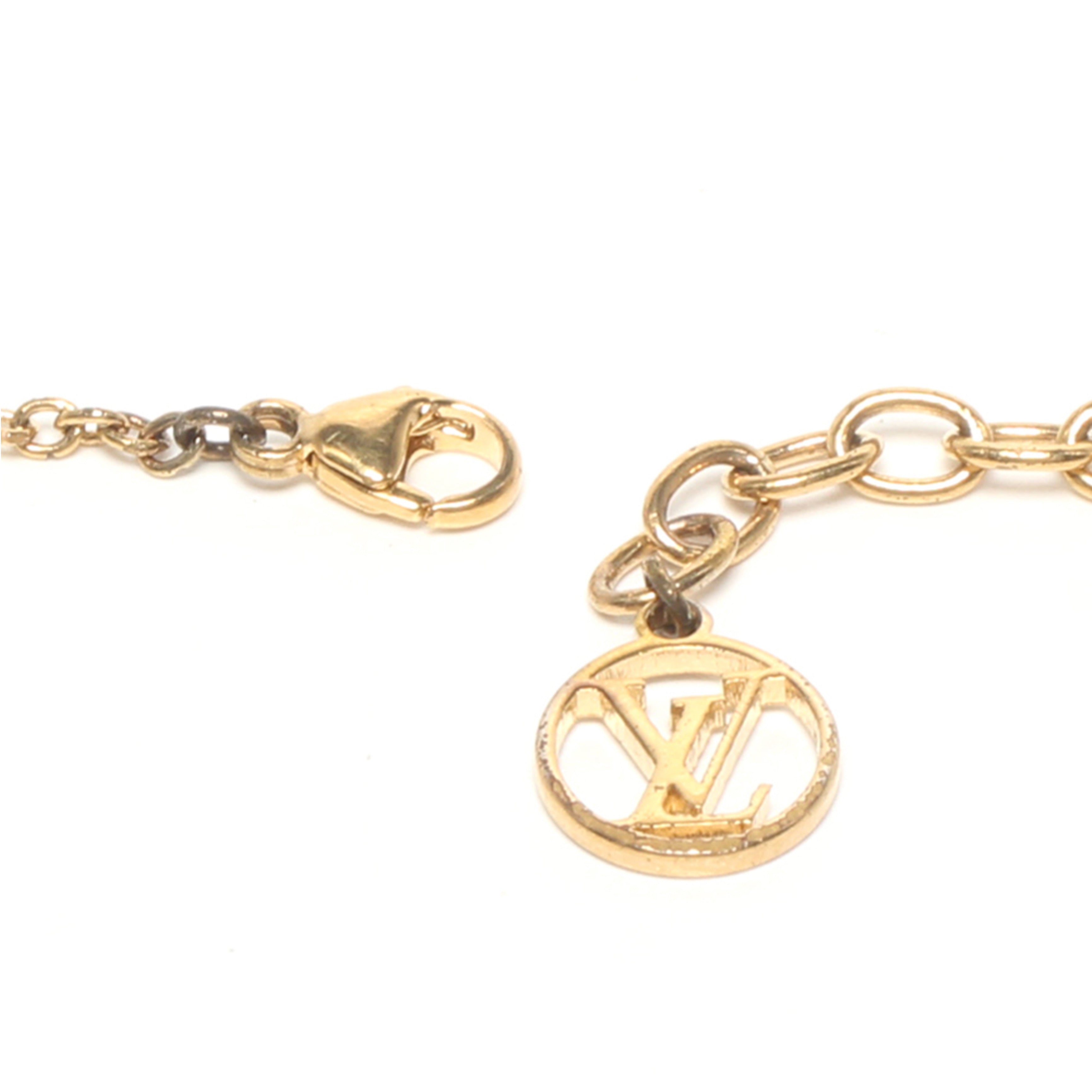 LOUIS VUITTON Flower Full Necklace Gold