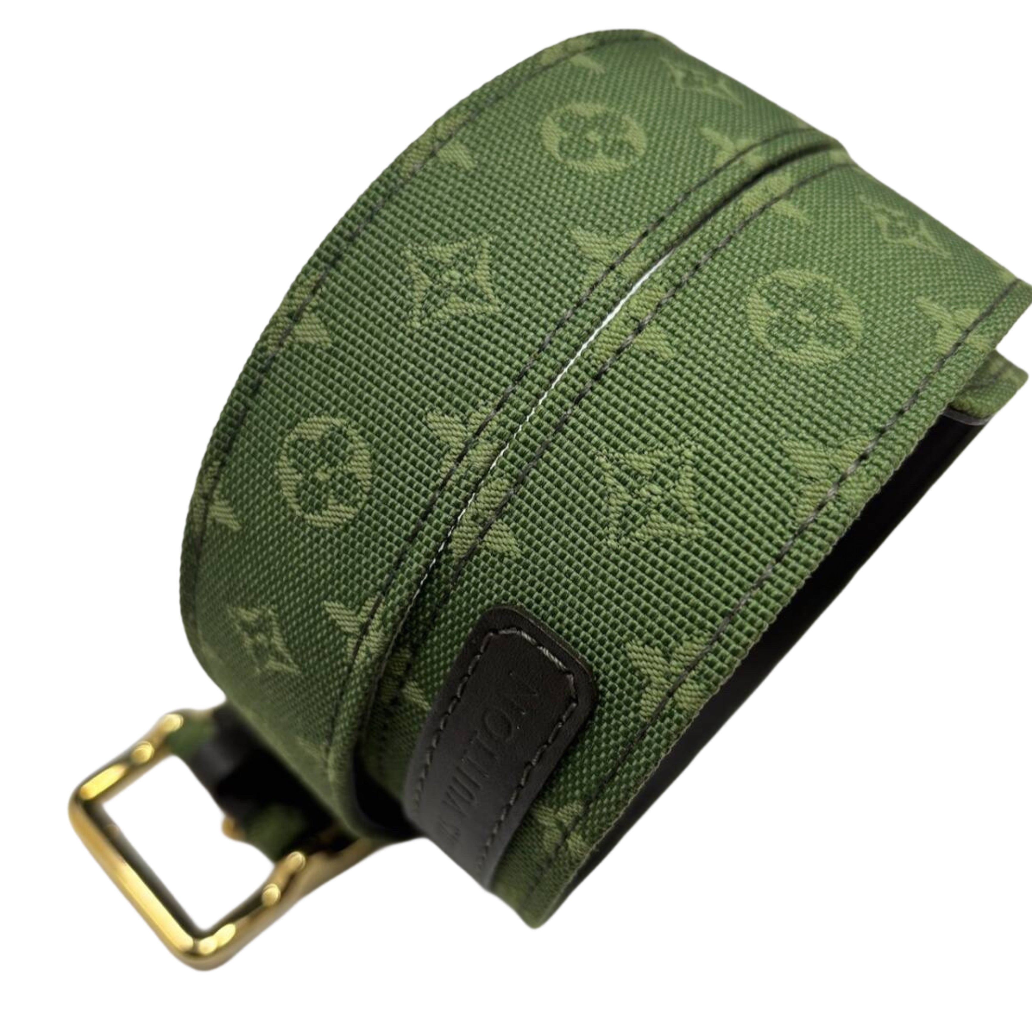 Louis Vuitton Monogram Mini Belt Green Size 85/34