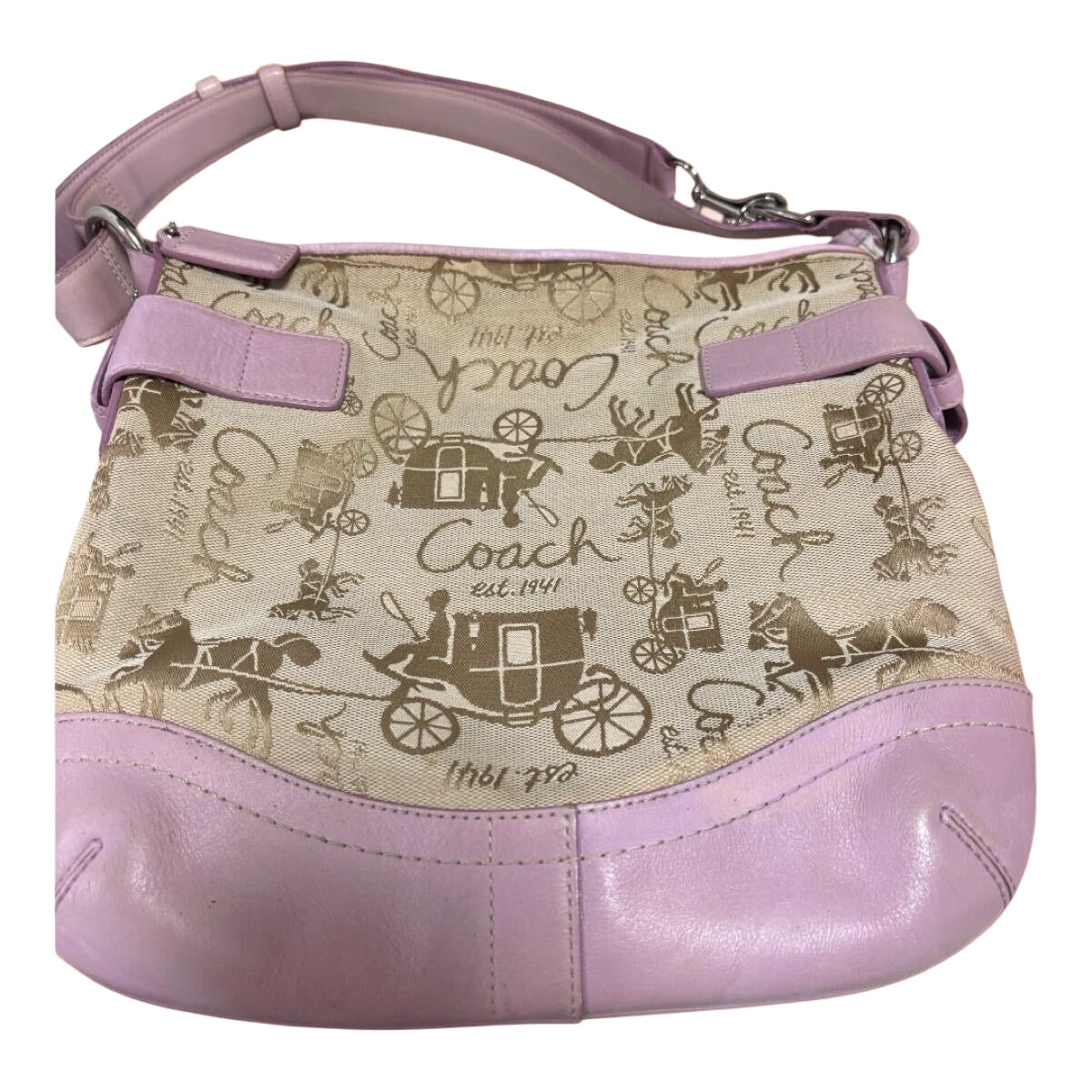Coach Pink Horse and Carriage Shoulder Bag