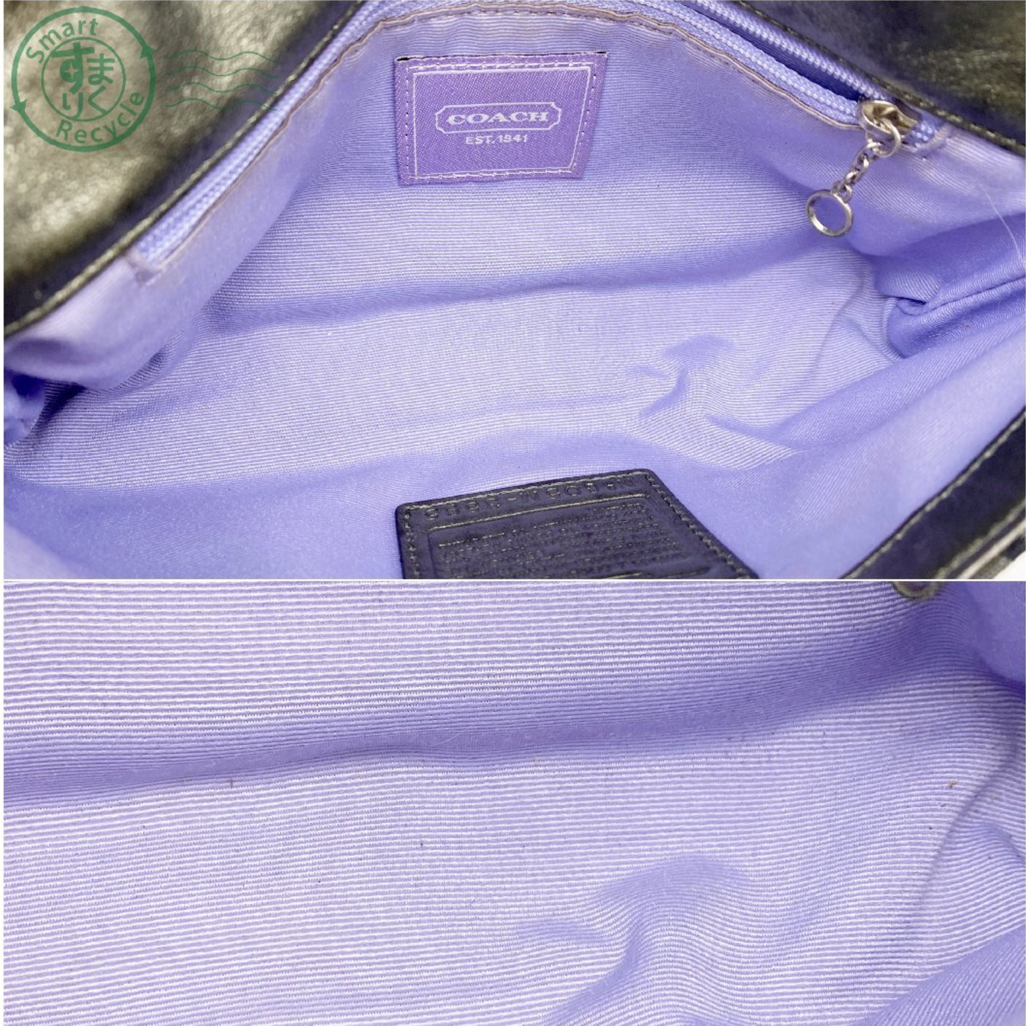 Coach Black Optic Hamptons Soft Clip Shoulder Bag