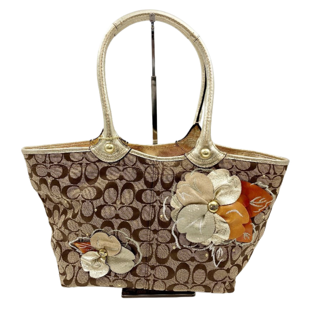 Coach Bleecker Floral Signature Applique Shoulder Bag
