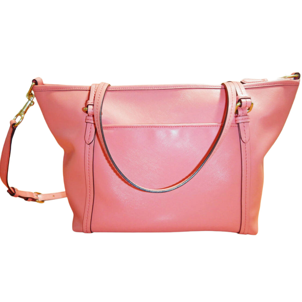 Coach Pink Peyton Leather Pocket Tote Bag