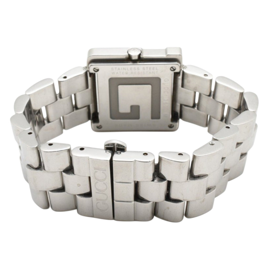Gucci 3600M Square Stainless Steel Quartz Watch Black Dial