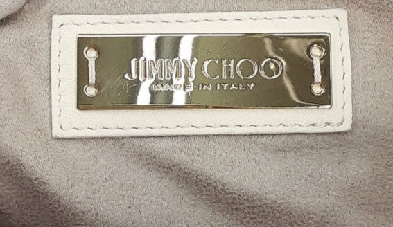 JIMMY CHOO Leather Ivory/Star Studded Shoulder Bag