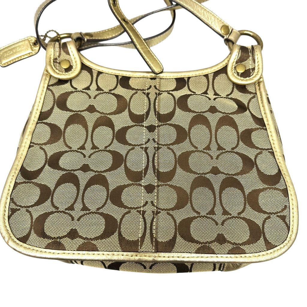 Coach Signature Canvas Turnlock Shoulder Bag