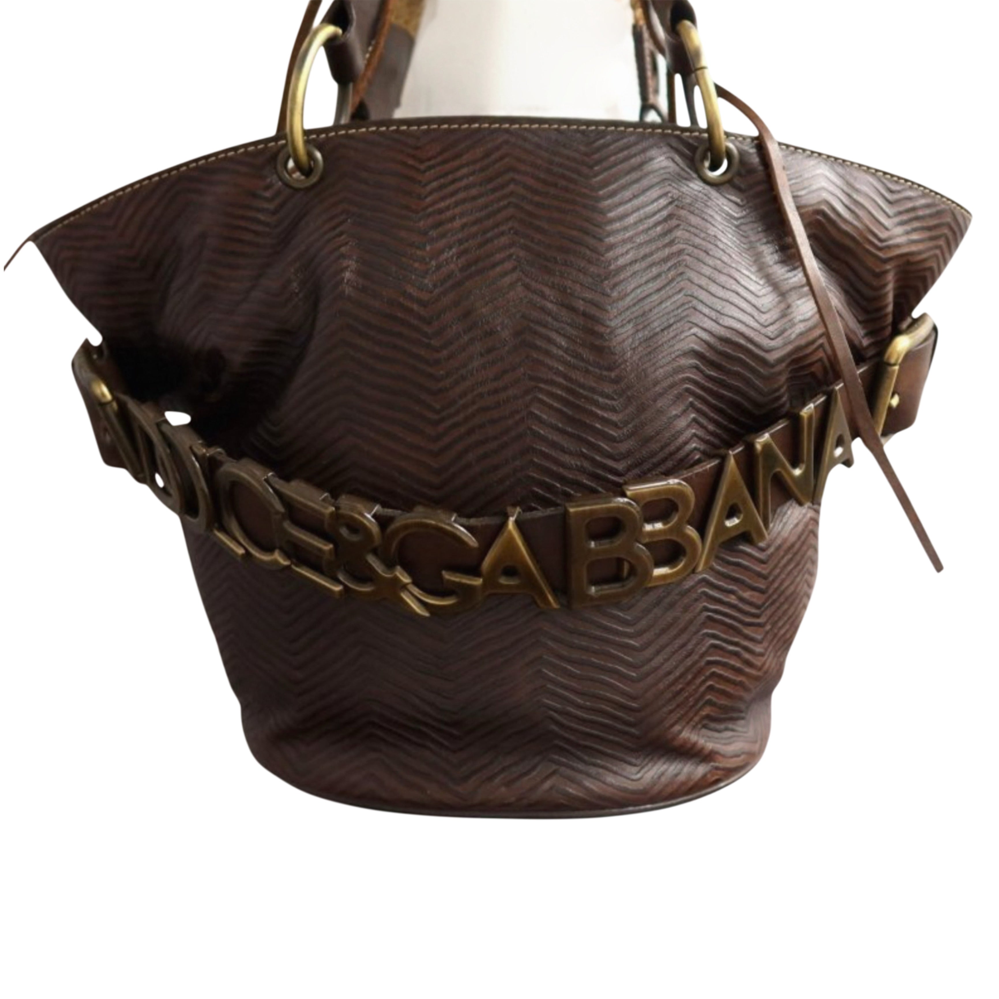 DOLCE & GABBANA Leather Belted Handbag