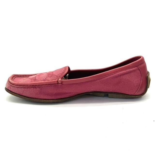 Gucci Pink GG Canvas Slip-On Flats – Size 37