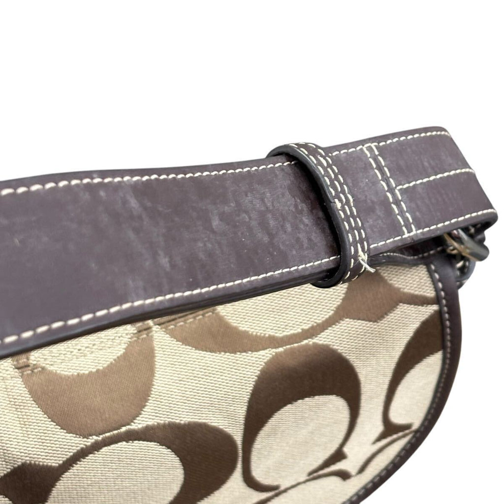 COACH Signature Turnlock Crossbody Shoulder Bag Brown