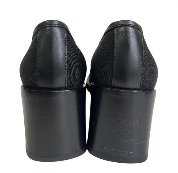 GUCCI Sherri Line Canvas Block Heel Loafer Pumps