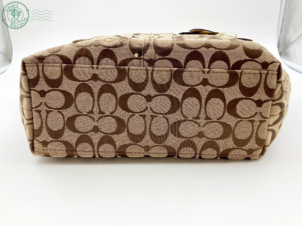 Coach Bleecker Floral Signature Applique Shoulder Bag