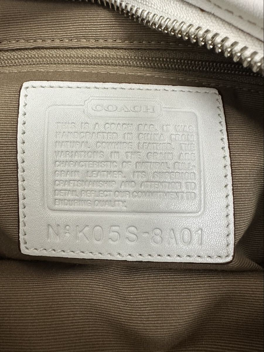 Coach Mini Ivory Leather Hobo Bag